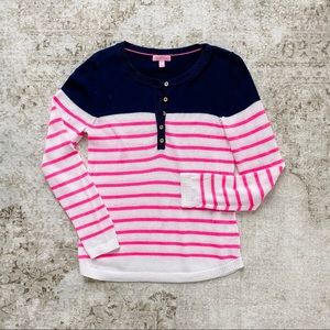 Lilly Pulitzer Adair Striped Henley Sweater